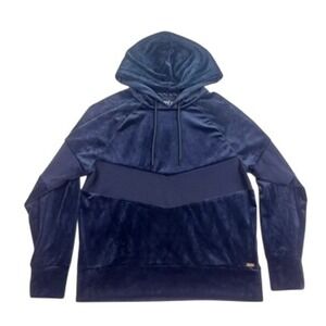 MNY Marc New York Performance Velour Hoodie Navy Small